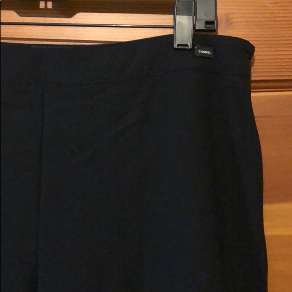 Chanel high rise wide leg wool side zip trouser - Picture 4 of 10